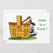 Ameisen-Picknick-Korb Einladung (Vorne/Hinten)