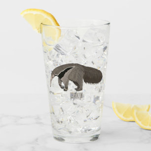 Ameisenbär Cartoon-Illustration Glas
