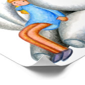 Ameisenbär und Mädchen. Poster (Ecke)