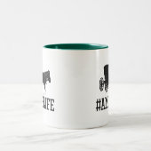 Ameisenleben - Pferd und Buggy amishlife Zweifarbige Tasse (Mittel)