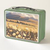 Ameisenmutter auf der Morgenwiese Metall Brotdose (Rückseite)