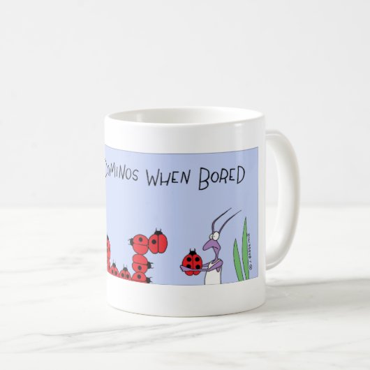 Ameisenspieldominos Kaffeetasse (VorderseiteRechts)