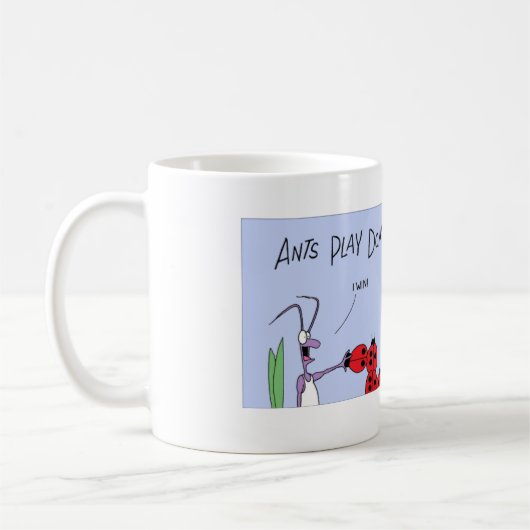 Ameisenspieldominos Kaffeetasse (Links)