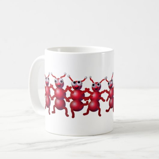 Ameisentanz Kaffeetasse (Vorderseite Links)