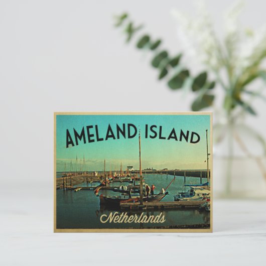 Ameland Island Niederlande Postkarte (Stehend Vorderseite)