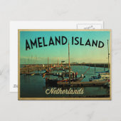 Ameland Island Niederlande Postkarte (Vorne/Hinten)