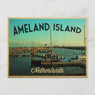 Ameland Island Niederlande Postkarte