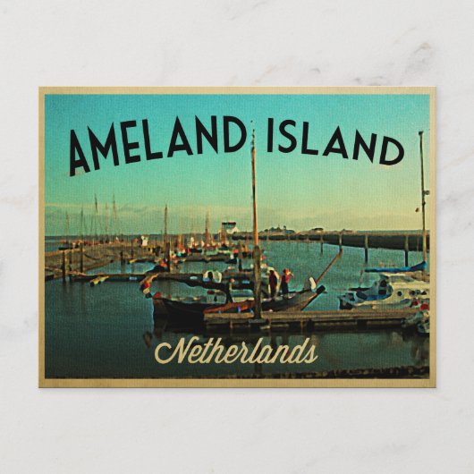 Ameland Island Niederlande Postkarte (Vorderseite)