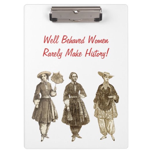 Amelia Bloomer Zwischenablage - kann Personalisier Klemmbrett (Vorderseite)