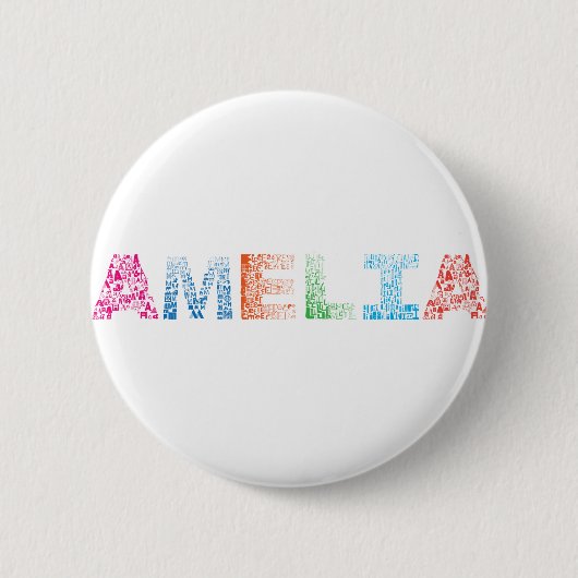 Amelia-Buchstabe-Name Button (Vorderseite)