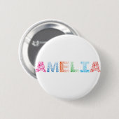 Amelia-Buchstabe-Name Button (Vorne & Hinten)