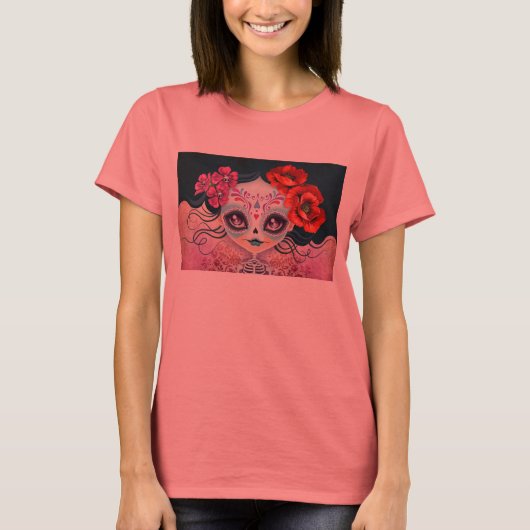 Amelia Calavera Sugar Skull T - Shirt (Vorderseite)