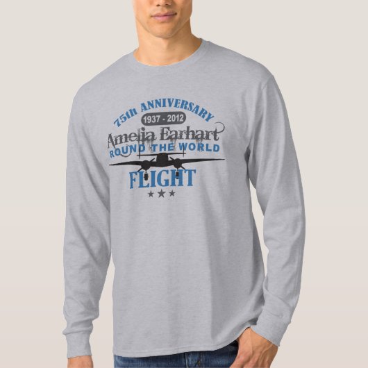 Amelia Earhart 75 Jahre T-Shirt (Vorderseite)