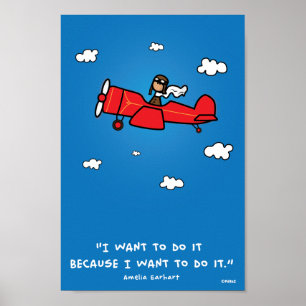 Amelia Earhart 8x12 Poster (und dasselbe Verhältni
