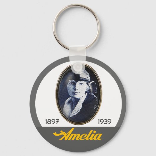 Amelia Earhart - Aviator Schlüsselanhänger (Vorderseite)