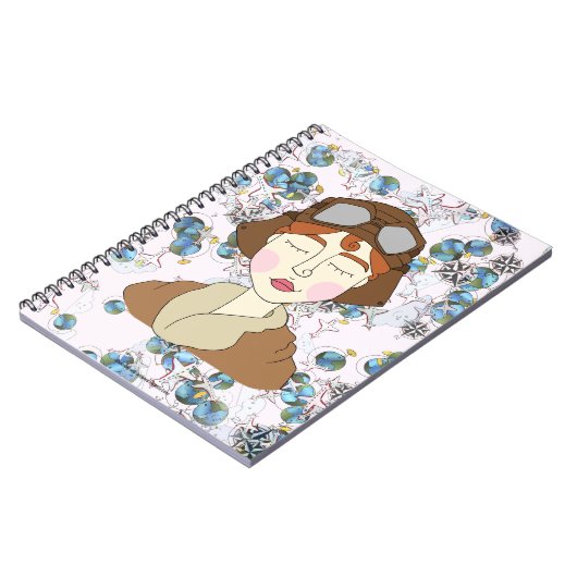 Amelia Earhart - Bemerkenswerte Frauen Notizblock (Linke Seite)