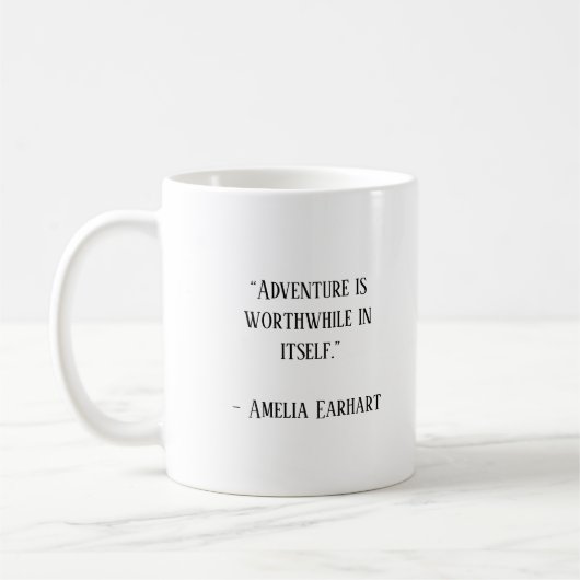Amelia Earhart berühmtes Reiseziffer Kaffeetasse (Links)