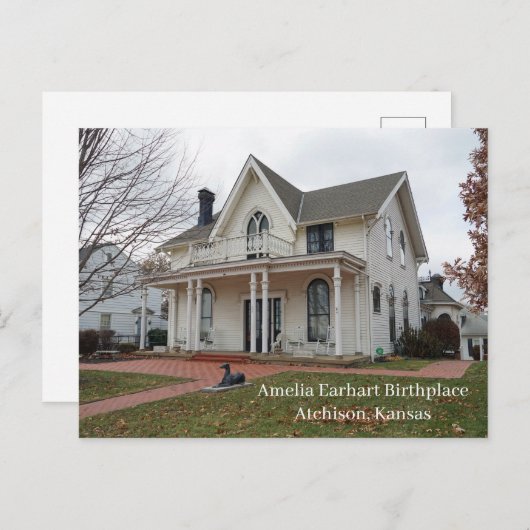 Amelia Earhart Birthplace Postkarte (Vorne/Hinten)