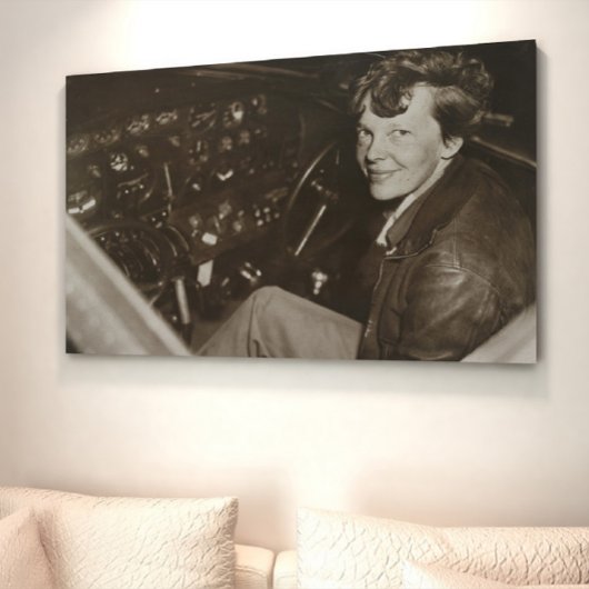 Amelia Earhart Candid Airplane Cockpit Foto 1937 Poster