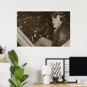 Amelia Earhart Candid Airplane Cockpit Foto 1937 Poster (Heimbüro)