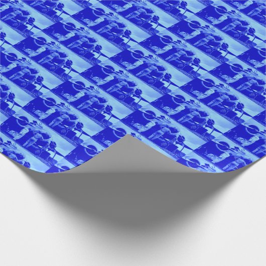 Amelia Earhart Digital Art Blue Tint Geschenkpapier (Ecke)