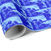 Amelia Earhart Digital Art Blue Tint Geschenkpapier (Rolleneckpunkt)