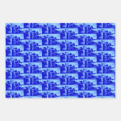 Amelia Earhart Digital Art Blue Tint Geschenkpapier Set (Vorderseite 3)