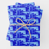 Amelia Earhart Digital Art Blue Tint Geschenkpapier Set (Beispiel)