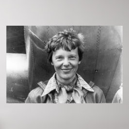 Amelia Earhart Fotograf und ihre Lockheed Electra Poster