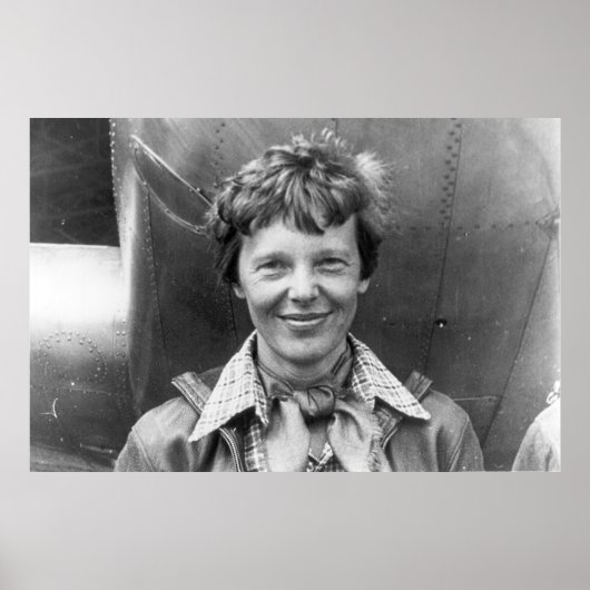 Amelia Earhart Fotograf und ihre Lockheed Electra Poster (Vorne)