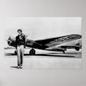 Amelia Earhart Lockheed Electra C 1937 B & W Poste Poster (Vorne)