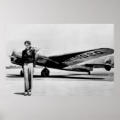 Amelia Earhart Lockheed Electra C 1937 B & W Poster (Vorne)
