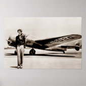 Amelia Earhart Lockheed Electra C 1937 Sepia Poste Poster (Vorne)