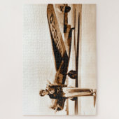 Amelia Earhart Lockheed Electra Circa 1937 Sepia Puzzle (Vertikal)