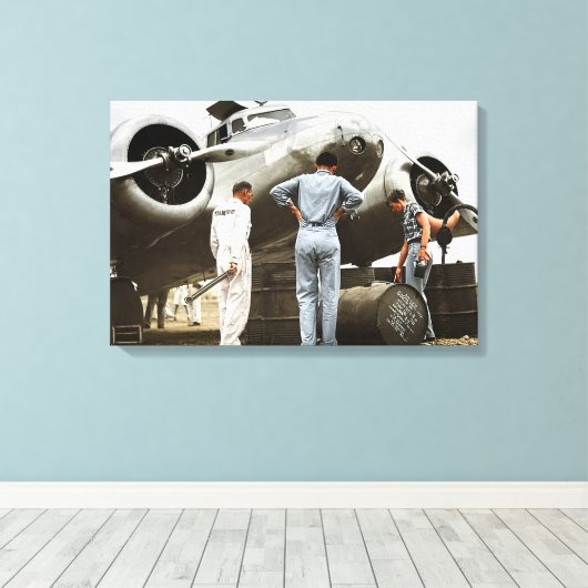 Amelia Earhart Lockheed Model 10 Electra 1937 Leinwanddruck (Insitu (Holzboden))