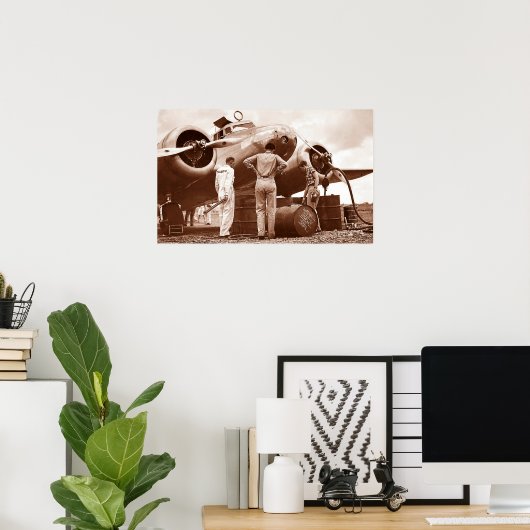 Amelia Earhart Lockheed Model 10 Electra 1937 Poster (Heimbüro)