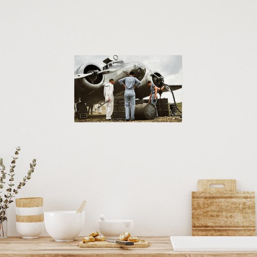 Amelia Earhart Lockheed Model 10 Electra 1937 Poster (Küche)