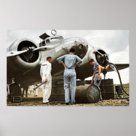 Amelia Earhart Lockheed Model 10 Electra 1937 Poster