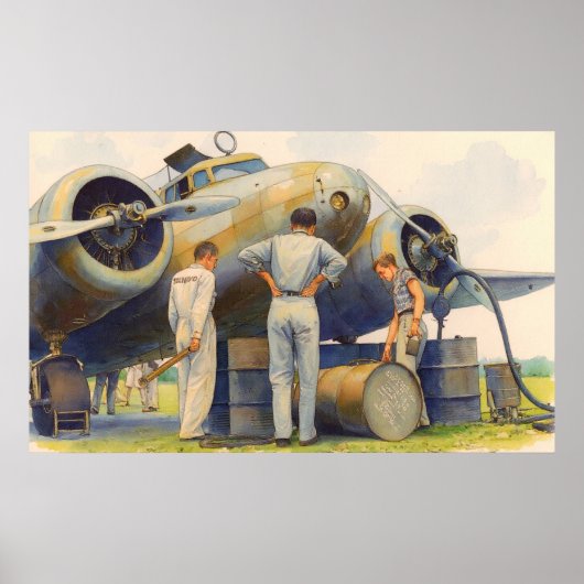 Amelia Earhart Lockheed Model 10 Electra 1937 Poster (Vorne)