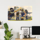 Amelia Earhart Lockheed Model 10 Electra 1937 Poster (Heimbüro)