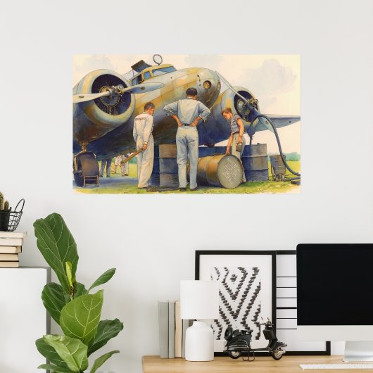 Amelia Earhart Lockheed Model 10 Electra 1937 Poster (Heimbüro)