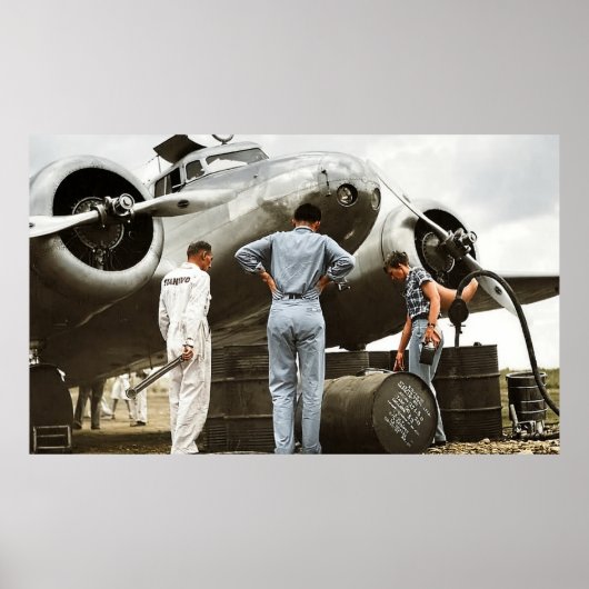 Amelia Earhart Lockheed Model 10 Electra 1937 Rema Poster (Vorne)