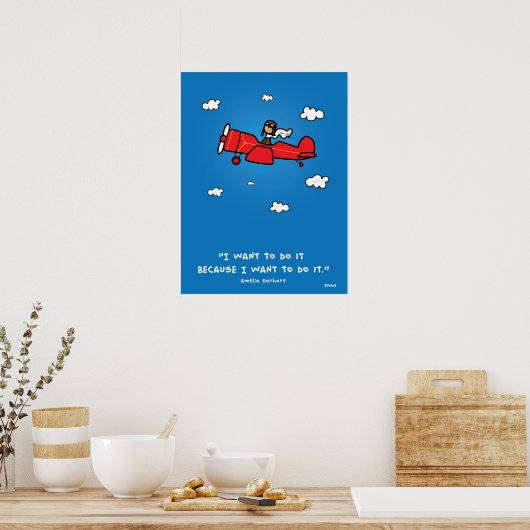 Amelia Earhart Poster (Küche)