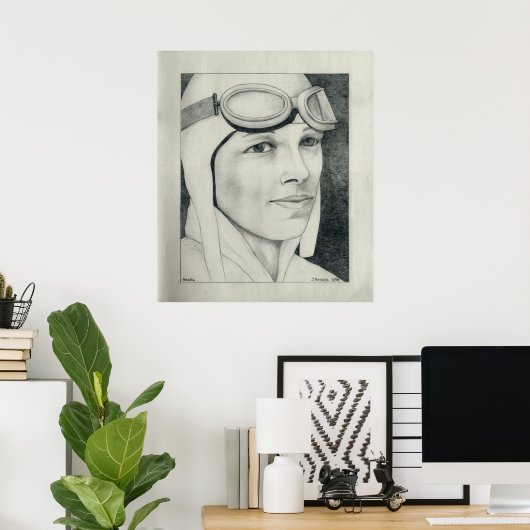 Amelia Earhart Poster (Heimbüro)