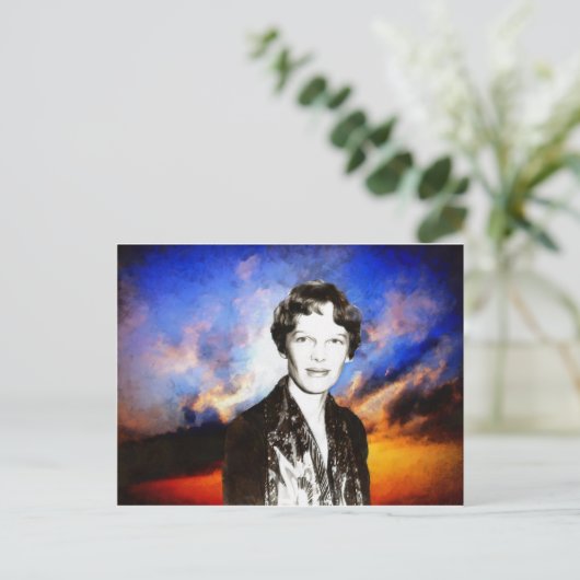 Amelia Earhart Postkarte (Stehend Vorderseite)