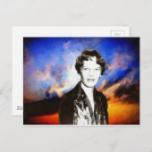 Amelia Earhart Postkarte (Vorne/Hinten)