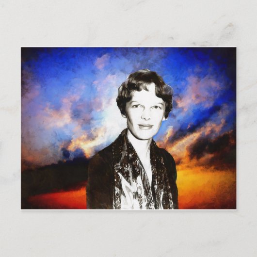 Amelia Earhart Postkarte (Vorderseite)