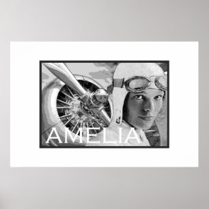 Amelia Earhart und ihr Electra Propeller Poster