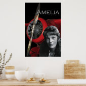 Amelia Earhart und ihre Lockheed Electra Poster (Küche)