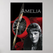 Amelia Earhart und ihre Lockheed Electra Poster (Vorne)